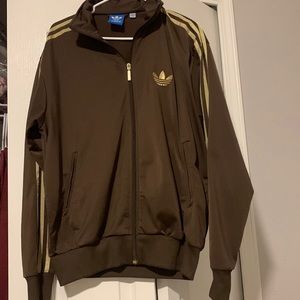 Adidas long sleeve zip-up track suit jacket with pockets